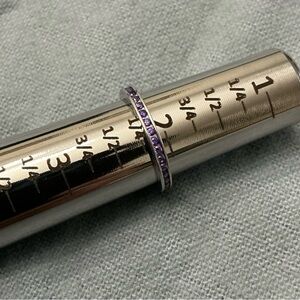 Simulated Amethyst CZ Eternity Ring - very petite size